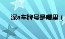 深a车牌号是哪里（深a是哪里的车牌）