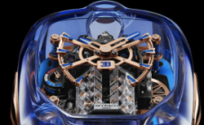 BUGATTI CHIRON蓝色蓝宝石水晶结合了精致和机械上的不可能