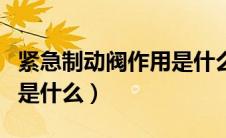 紧急制动阀作用是什么原理（紧急制动阀作用是什么）