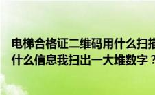 电梯合格证二维码用什么扫描（急急合格证的二维码能扫出什么信息我扫出一大堆数字？）