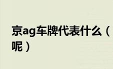 京ag车牌代表什么（京ag车牌代表什么意思呢）