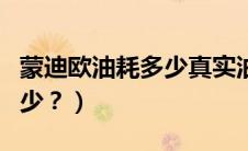 蒙迪欧油耗多少真实油耗（普桑市区油耗是多少？）