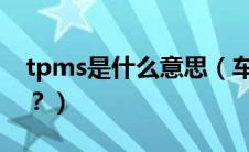 tpms是什么意思（车上的TPMS是什么意思？）