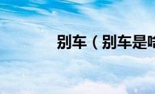 别车（别车是啥意思是什么）