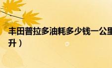 丰田普拉多油耗多少钱一公里（丰田普拉多百公里油耗多少升）