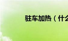 驻车加热（什么是驻车加热）