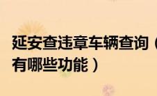 延安查违章车辆查询（延安车辆违章查询系统有哪些功能）