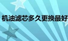 机油滤芯多久更换最好（机油滤芯多久更换）