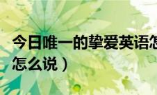 今日唯一的挚爱英语怎么读（唯一的挚爱英语怎么说）