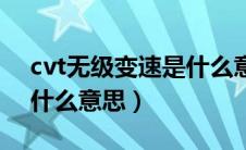 cvt无级变速是什么意思呀（cvt无级变速是什么意思）