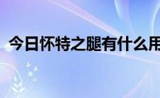 今日怀特之腿有什么用?（怀特之腿的用法）