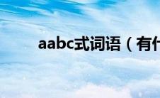 aabc式词语（有什么aabc式词语）