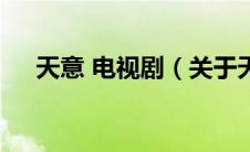 天意 电视剧（关于天意 电视剧的介绍）