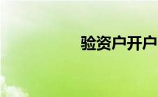 验资户开户（验资户）