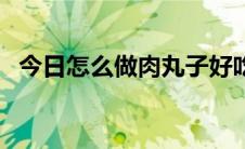 今日怎么做肉丸子好吃呢（怎么做肉丸子）