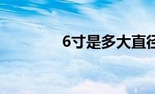 6寸是多大直径(6寸是多大)