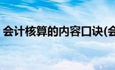 会计核算的内容口诀(会计核算的内容有哪些)
