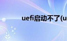 uefi启动不了(uefl启动是什么)