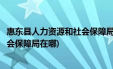 惠东县人力资源和社会保障局咨询电话(惠东县人力资源和社会保障局在哪)
