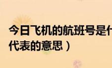 今日飞机的航班号是什么意思（怎么看航班号代表的意思）