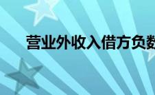 营业外收入借方负数(营业外收入借方)