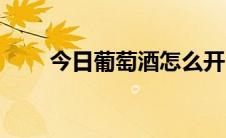 今日葡萄酒怎么开（葡萄酒怎么开）