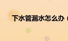 下水管漏水怎么办（以下方法帮到你）