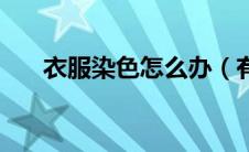 衣服染色怎么办（有哪些方法能解决）