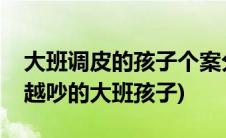 大班调皮的孩子个案分析(大班案例分析越来越吵的大班孩子)