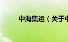 中海集运（关于中海集运的介绍）