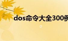 dos命令大全300例（dos命令大全）