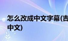 怎么改成中文字幕(吉吉影音怎么把字幕换成中文)