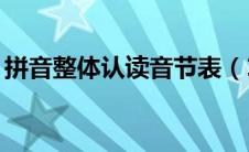 拼音整体认读音节表（16个整体认读音节表）
