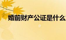 婚前财产公证是什么意思(婚前财产公证)