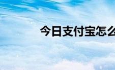 今日支付宝怎么开启刷脸支付