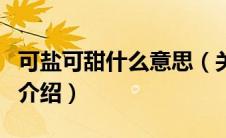 可盐可甜什么意思（关于可盐可甜什么意思的介绍）