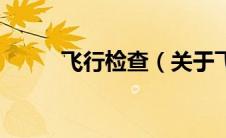 飞行检查（关于飞行检查的介绍）