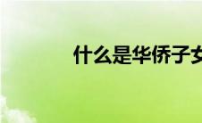 什么是华侨子女(什么是华侨)