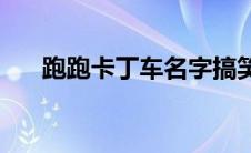 跑跑卡丁车名字搞笑(跑跑卡丁车名字)