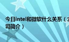 今日intel和微软什么关系（求      intel 公司简介  和微软公司简介）