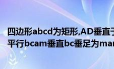 四边形abcd为矩形,AD垂直于平面ABE(在四边形abcd中ad平行bcam垂直bc垂足为man)