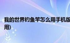 我的世界钓鱼竿怎么用手机版没有钓鱼(我的世界钓鱼竿怎么用)