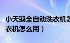 小天鹅全自动洗衣机怎么用（小天鹅全自动洗衣机怎么用）