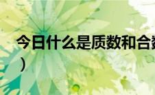 今日什么是质数和合数?（什么是质数和合数）