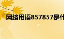 网络用语857857是什么意思（你知道吗）
