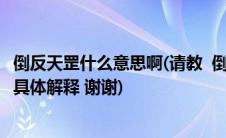倒反天罡什么意思啊(请教  倒反天干  还是 道反天罡  最好有具体解释 谢谢)