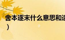 舍本逐末什么意思和造句（舍本逐末什么意思）