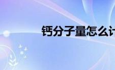 钙分子量怎么计算(钙分子量)
