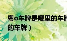 粤o车牌是哪里的车牌号码（粤o是什么地方的车牌）