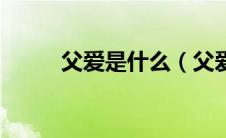 父爱是什么（父爱是什么的解答）